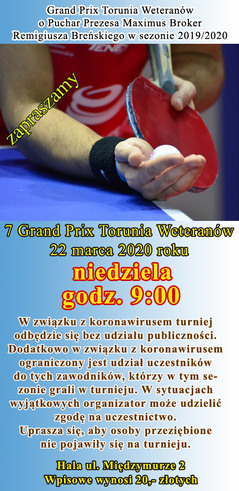 7 GP Weteranów 2019/2020